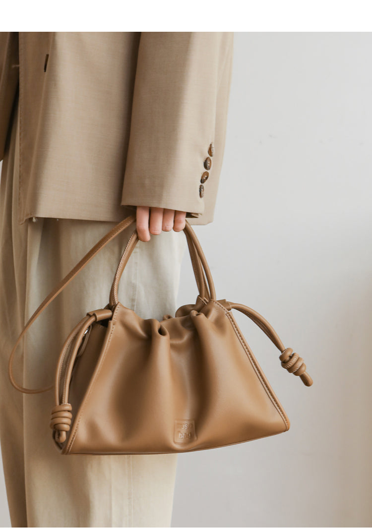 Adiffu Crossbody Pleated Cloud Tote
