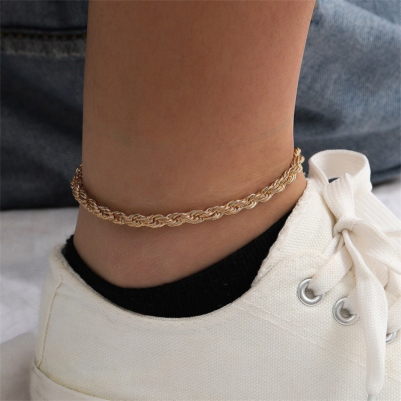 Adiffu Exquisite Rope Chain Anklet