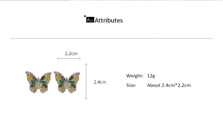 Adiffu Delicate Butterfly Earrings