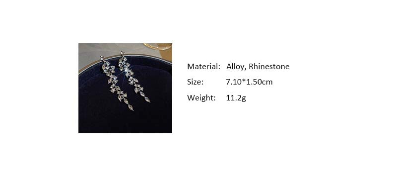 Long Silver Tassel Earrings