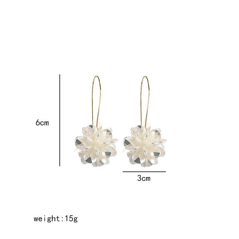 Adiffu Elegant Long Ball-flower Earrings