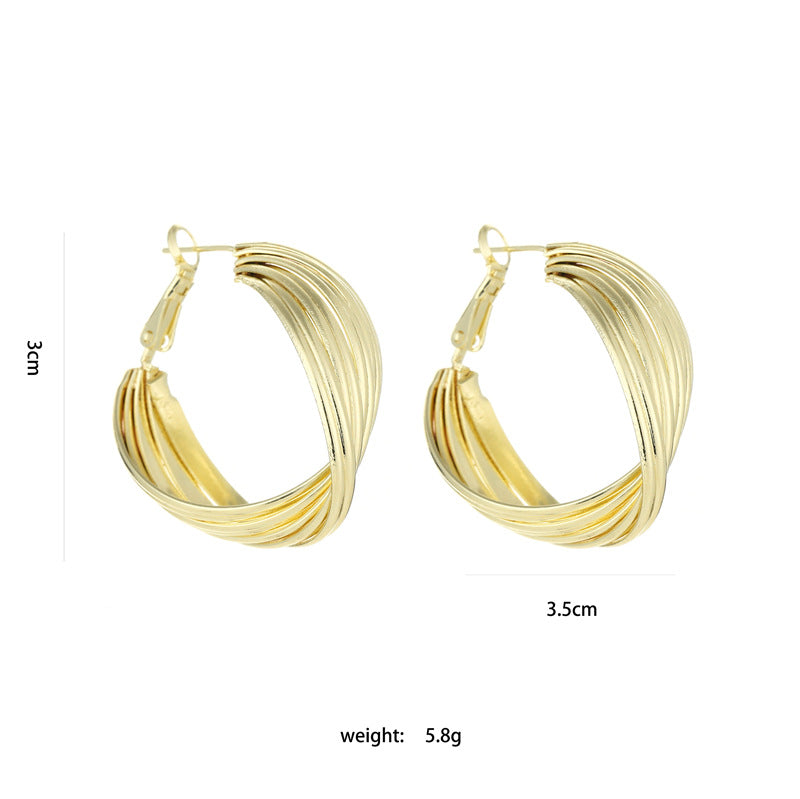 Adiffu European Style Multi-layer Winding Simple Ear Loop