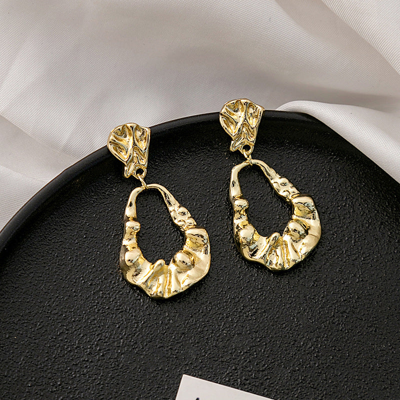 Adiffu Fashion Pleated Earrings