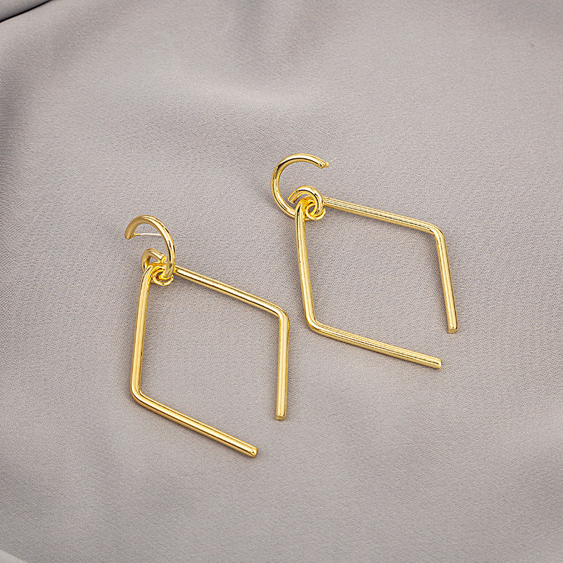 Adiffu Chic Geometric Square Hollow Earrings