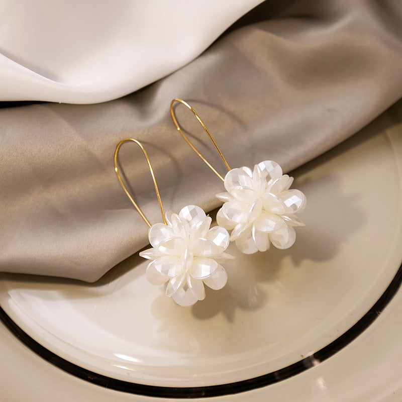 Adiffu Elegant Long Ball-flower Earrings