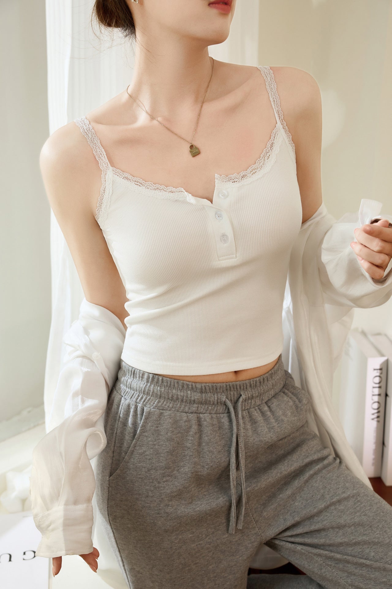 Stylish Lace Camisole Vest