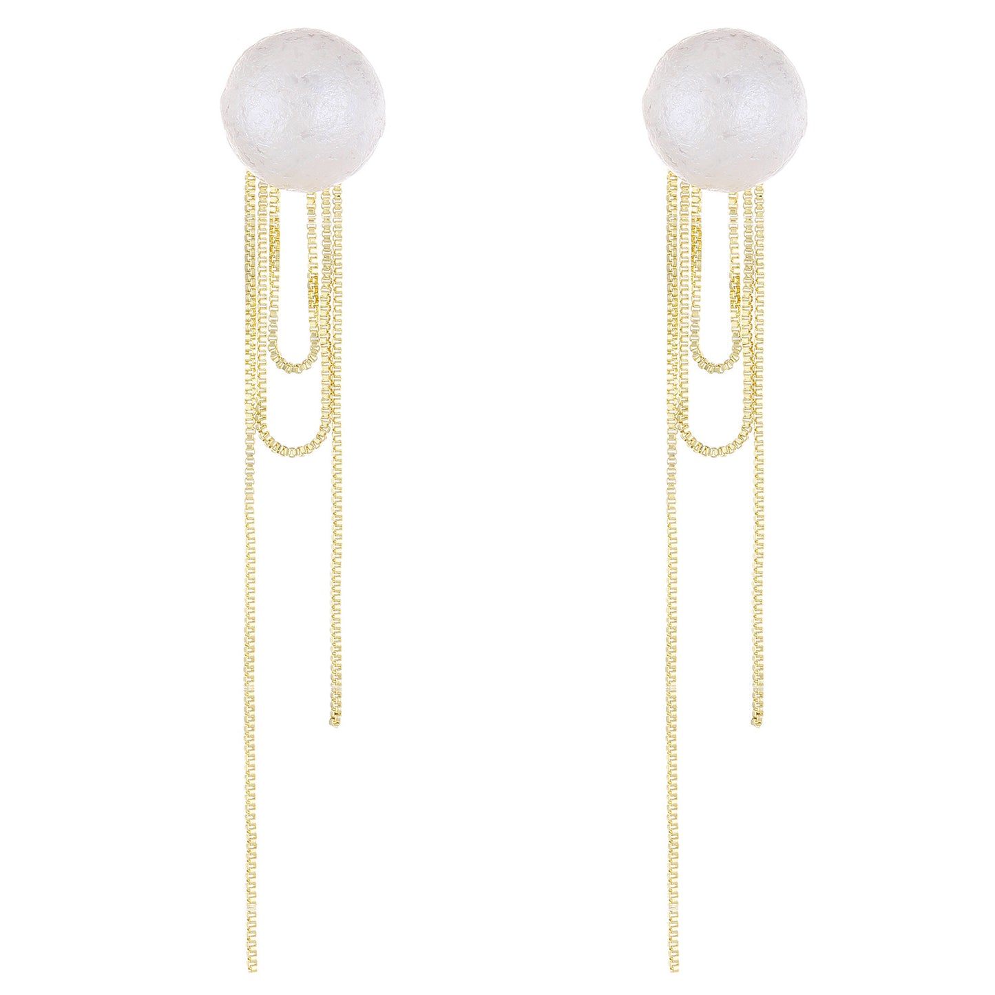 Adiffu French Light Luxury Design Tassel Earrings