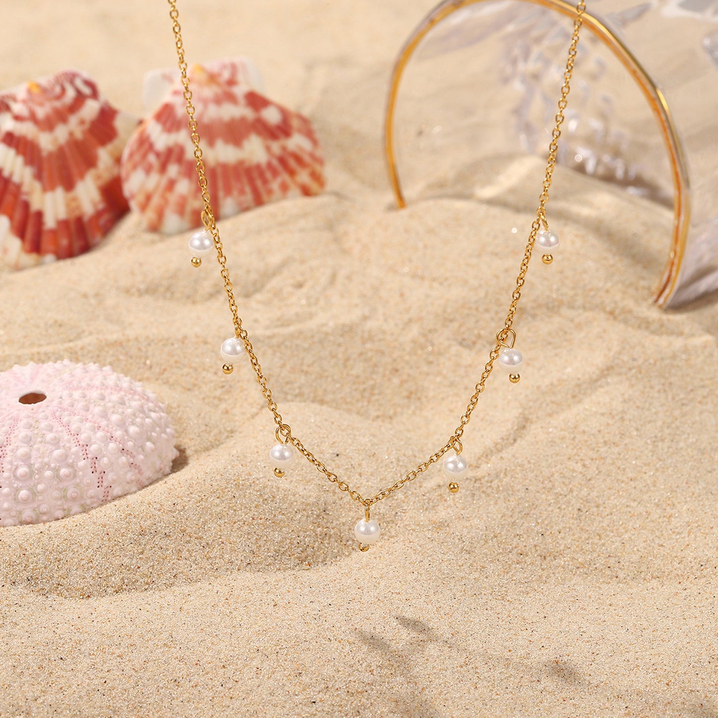 Adiffu French Elegant Pearl Necklace For Women