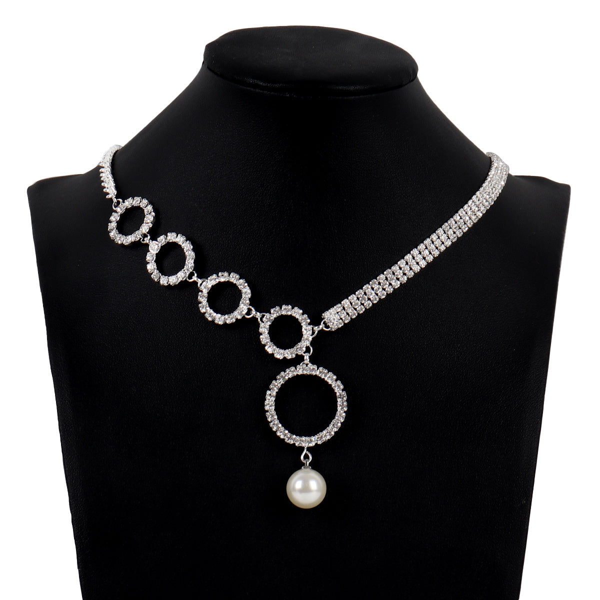 Large Hoop Pearl Necklace