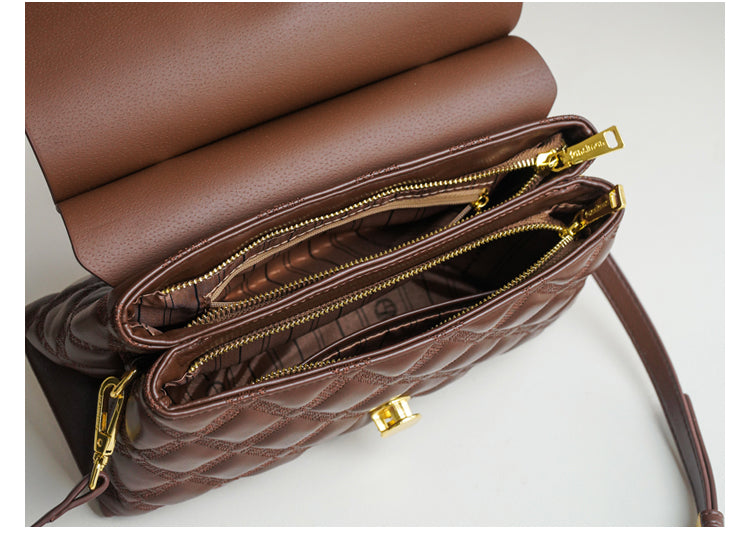 Large Capacity Diamond Texture Handbag For Women