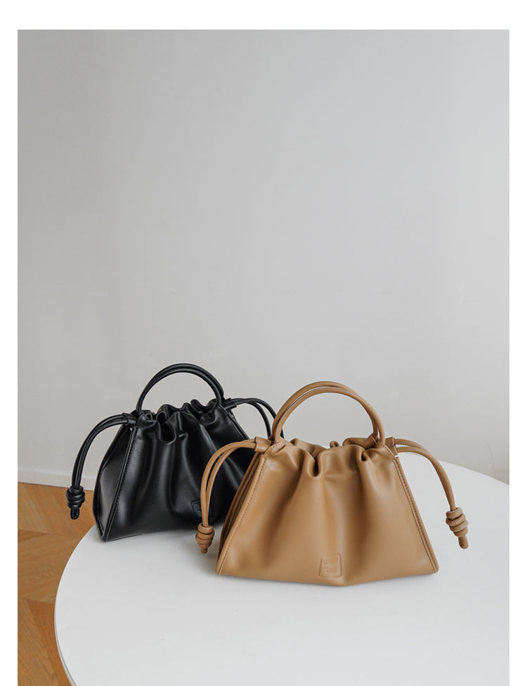 Adiffu Crossbody Pleated Cloud Tote
