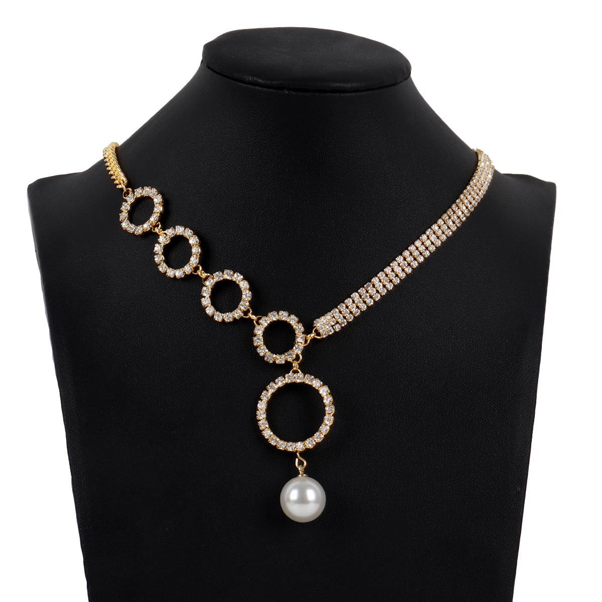 Large Hoop Pearl Necklace