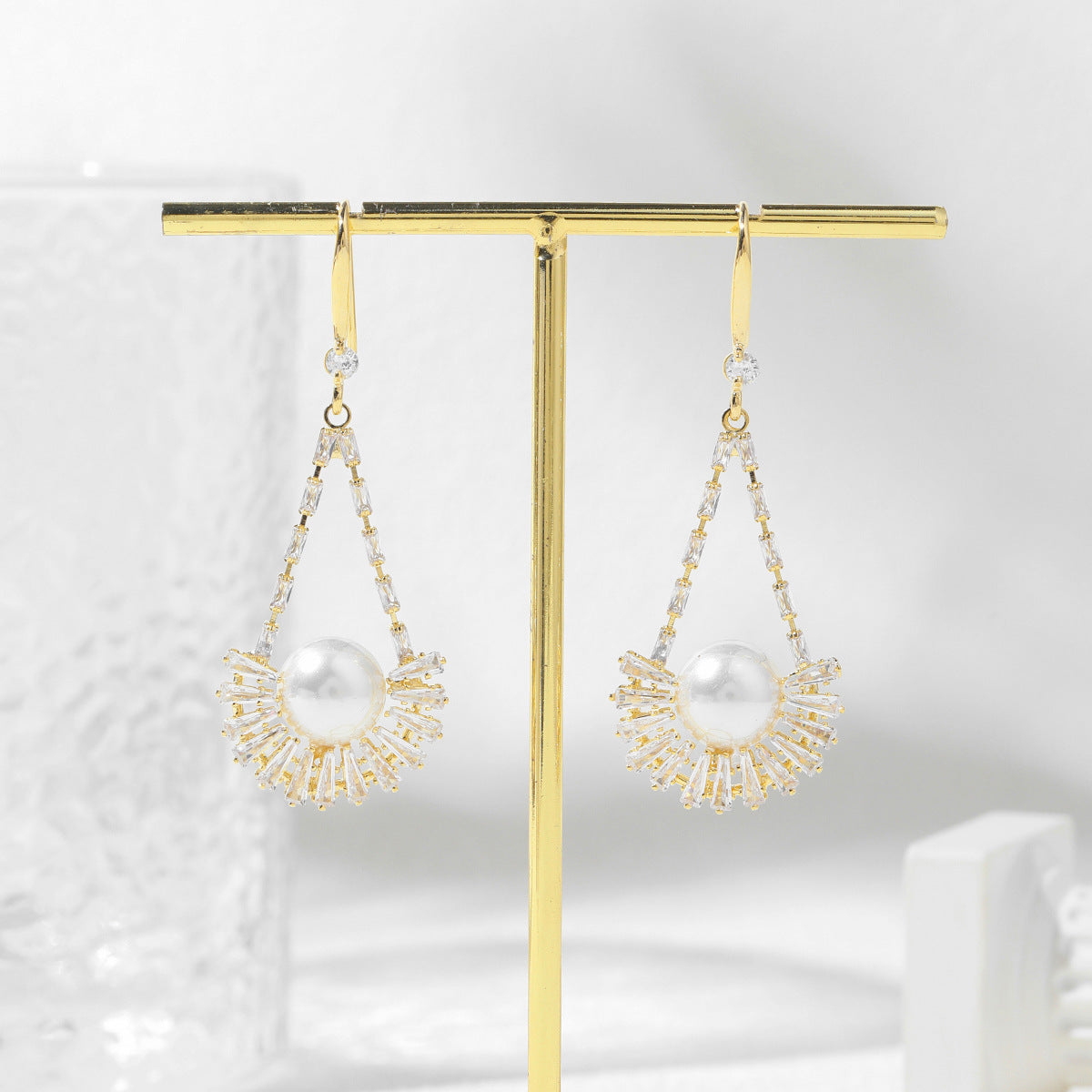 Vintage Court Earrings With Diamond And Fringe