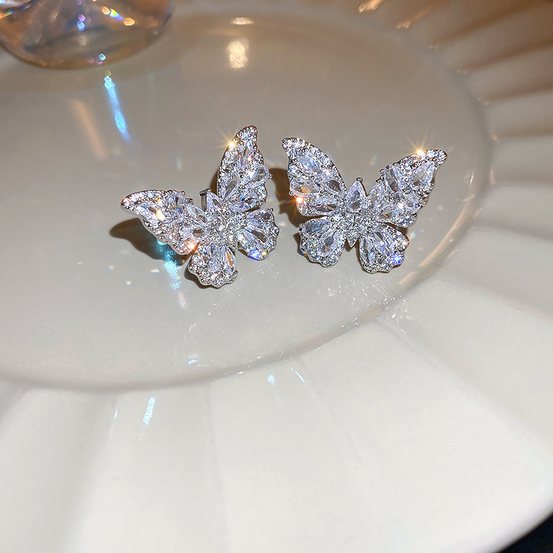 Adiffu Butterfly Earrings For Lady With No Pierced Ears