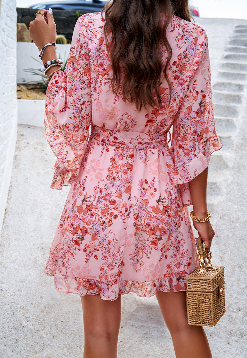 Adiffu Elegant Floral Dress