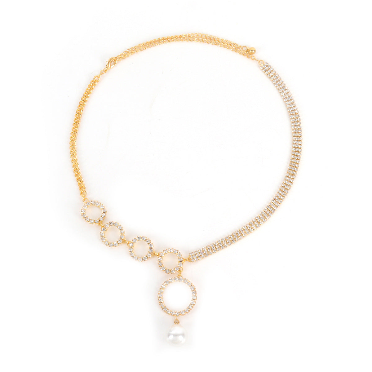 Large Hoop Pearl Necklace