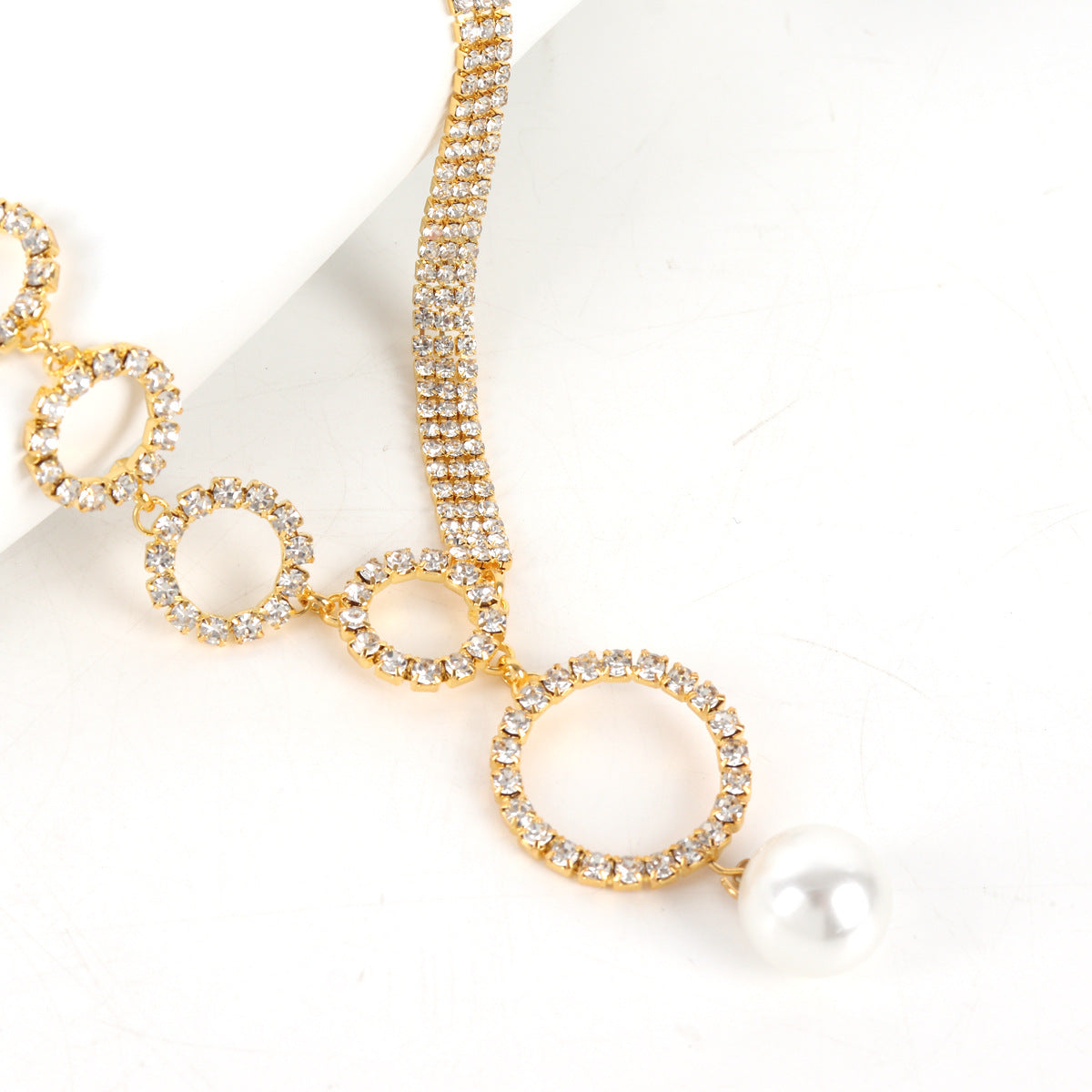 Large Hoop Pearl Necklace