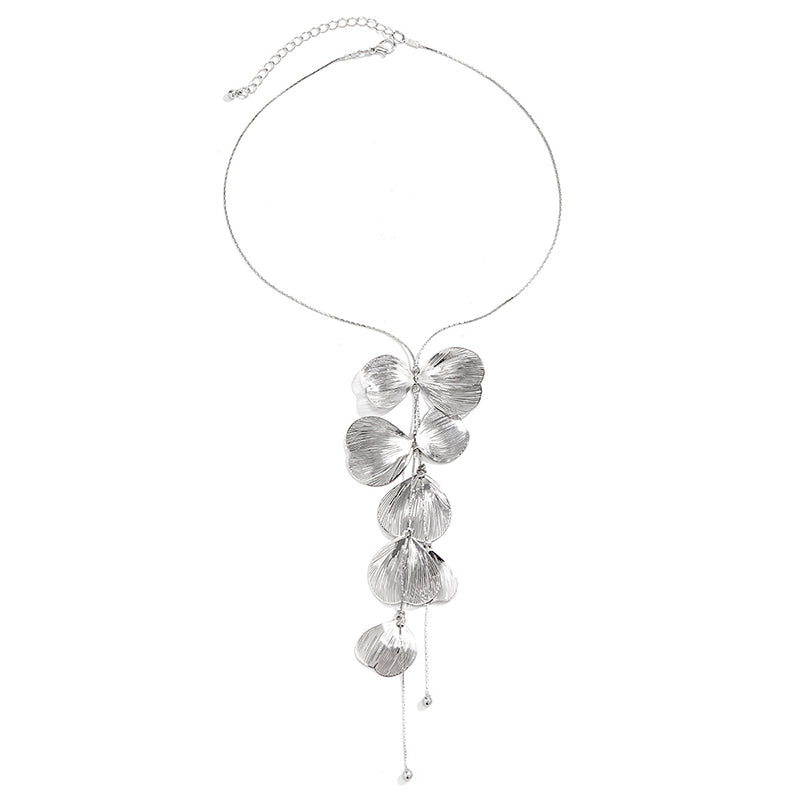 Ginkgo Leaf Tassel Necklace