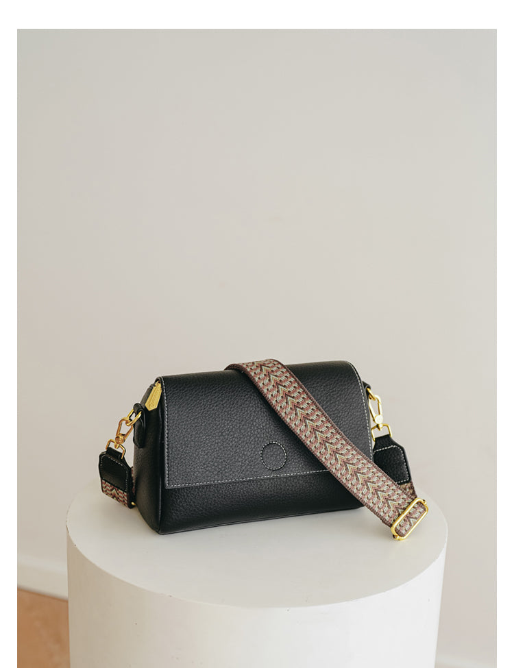 Adiffu Vintage Small Square Bag With Wide Strap Crossbody Bag