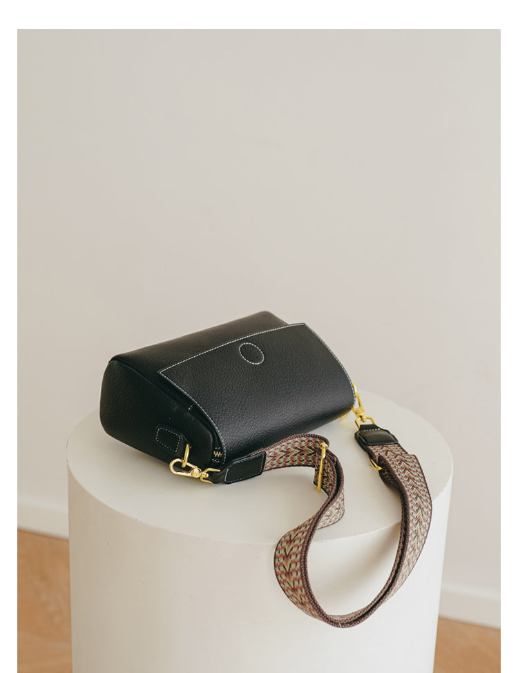 Adiffu Vintage Small Square Bag With Wide Strap Crossbody Bag