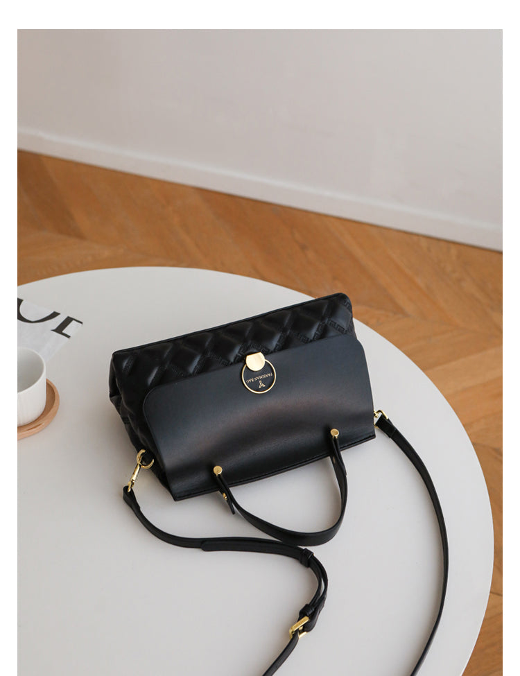 Large Capacity Diamond Texture Handbag For Women