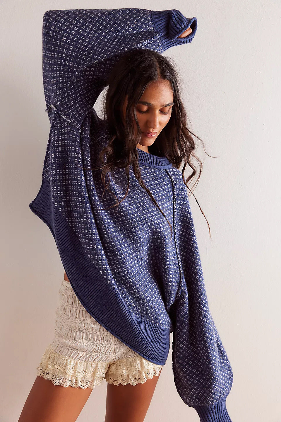 Adiffu Pullover Jacquard Long-sleeved Crew-neck Sweater For Women