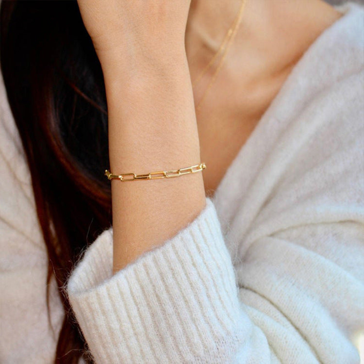 Stylish Paper Clip Bracelet