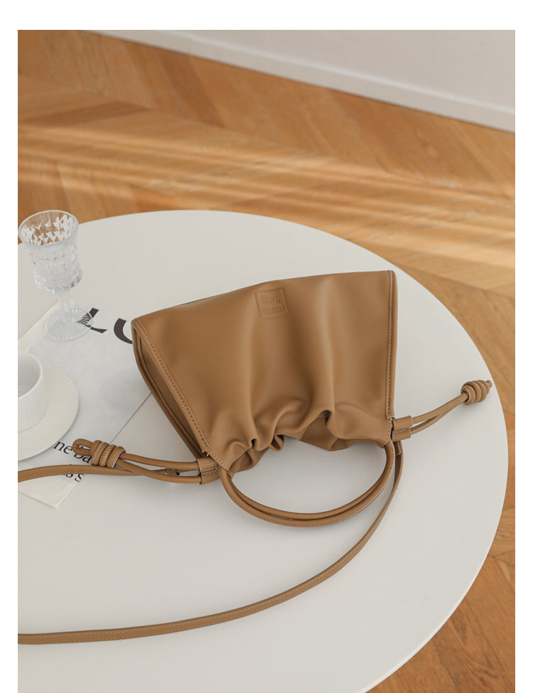 Adiffu Crossbody Pleated Cloud Tote