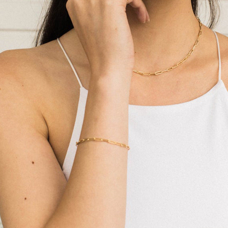 Stylish Paper Clip Bracelet