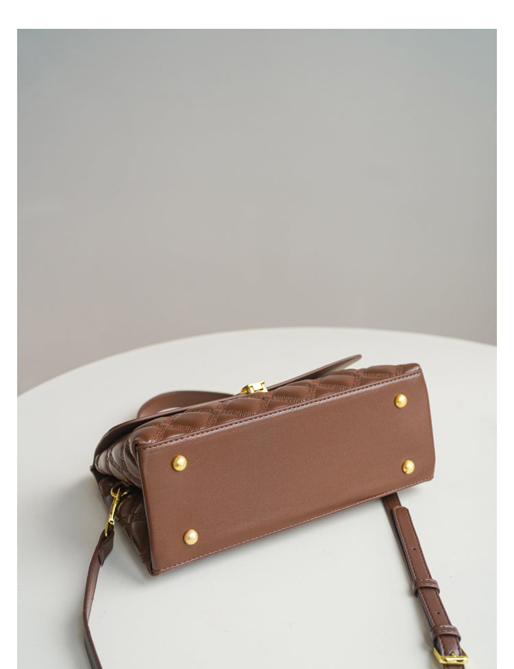 Large Capacity Diamond Texture Handbag For Women