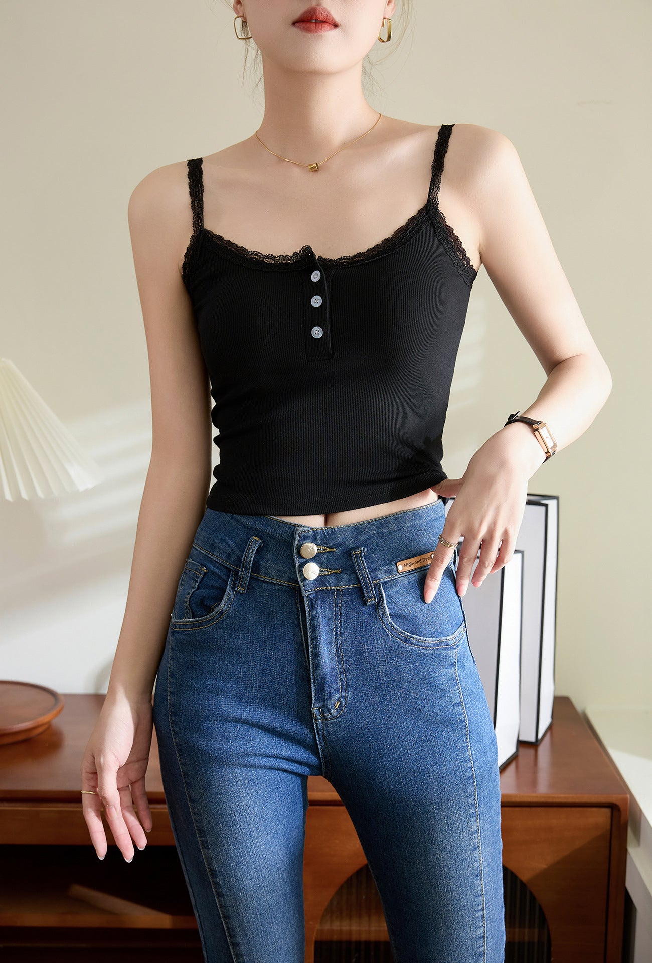 Stylish Lace Camisole Vest