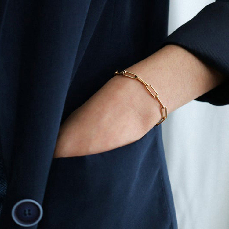 Stylish Paper Clip Bracelet