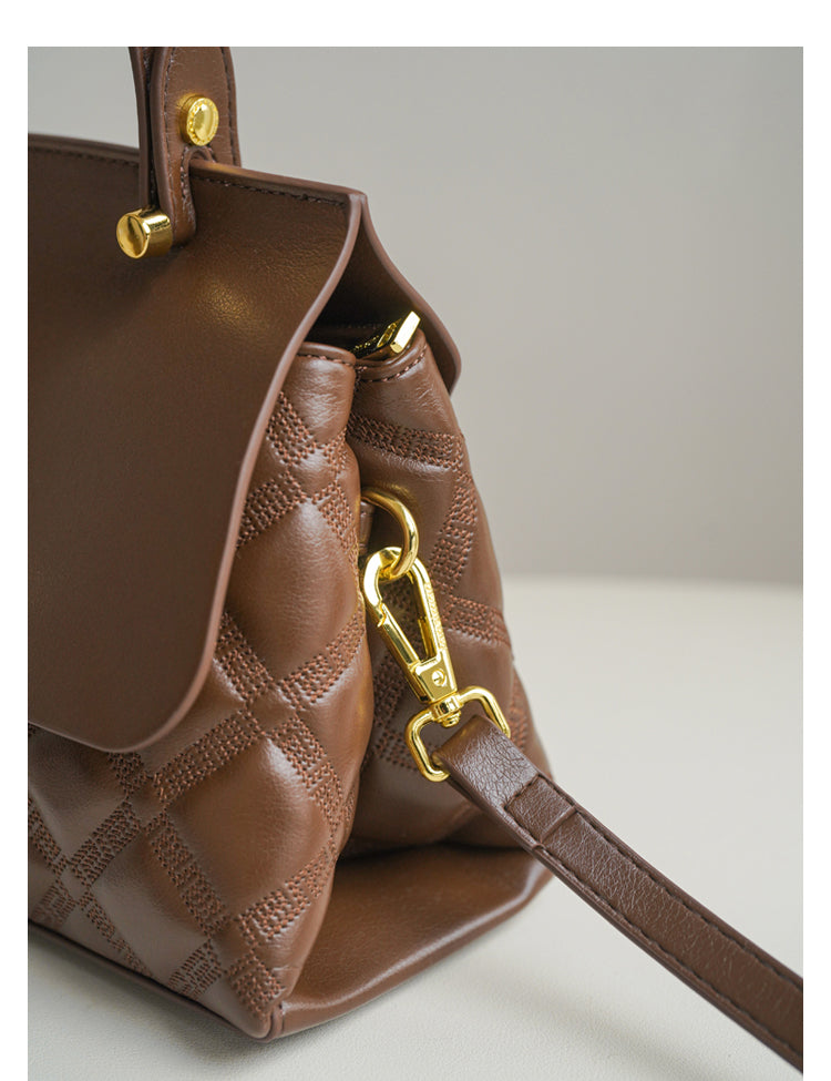Large Capacity Diamond Texture Handbag For Women