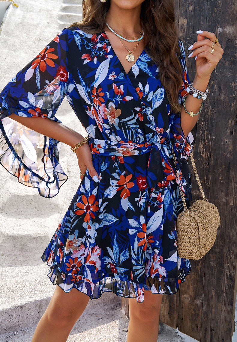 Adiffu Elegant Floral Dress
