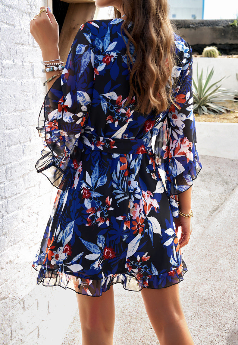 Adiffu Elegant Floral Dress