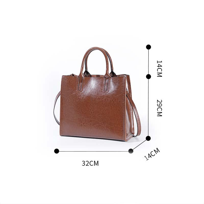 Adiffu Large Capacity Genuine Leather Business Bag For Women