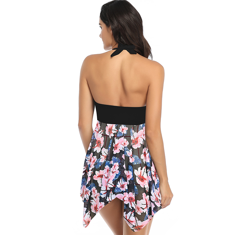 Adiffu Plus-size Floral Two-piece Swimsuit