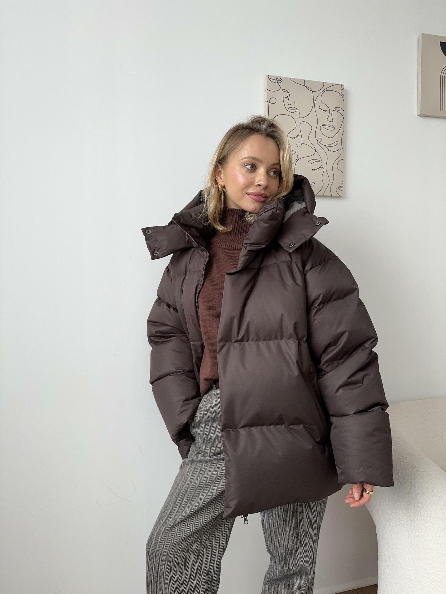 Adiffu Women's Solid Color Hooded Padded Quilted Coat