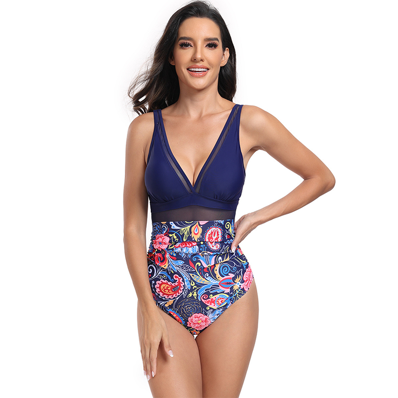 Navy Blue Sexy One-piece Swimsuit