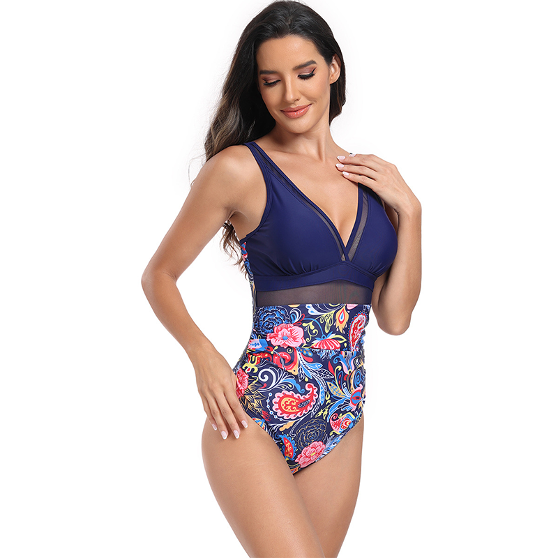 Navy Blue Sexy One-piece Swimsuit
