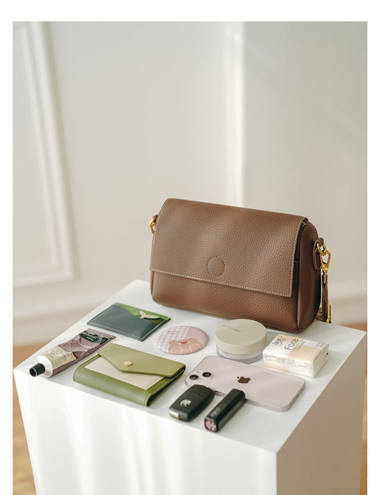 Adiffu Vintage Small Square Bag With Wide Strap Crossbody Bag