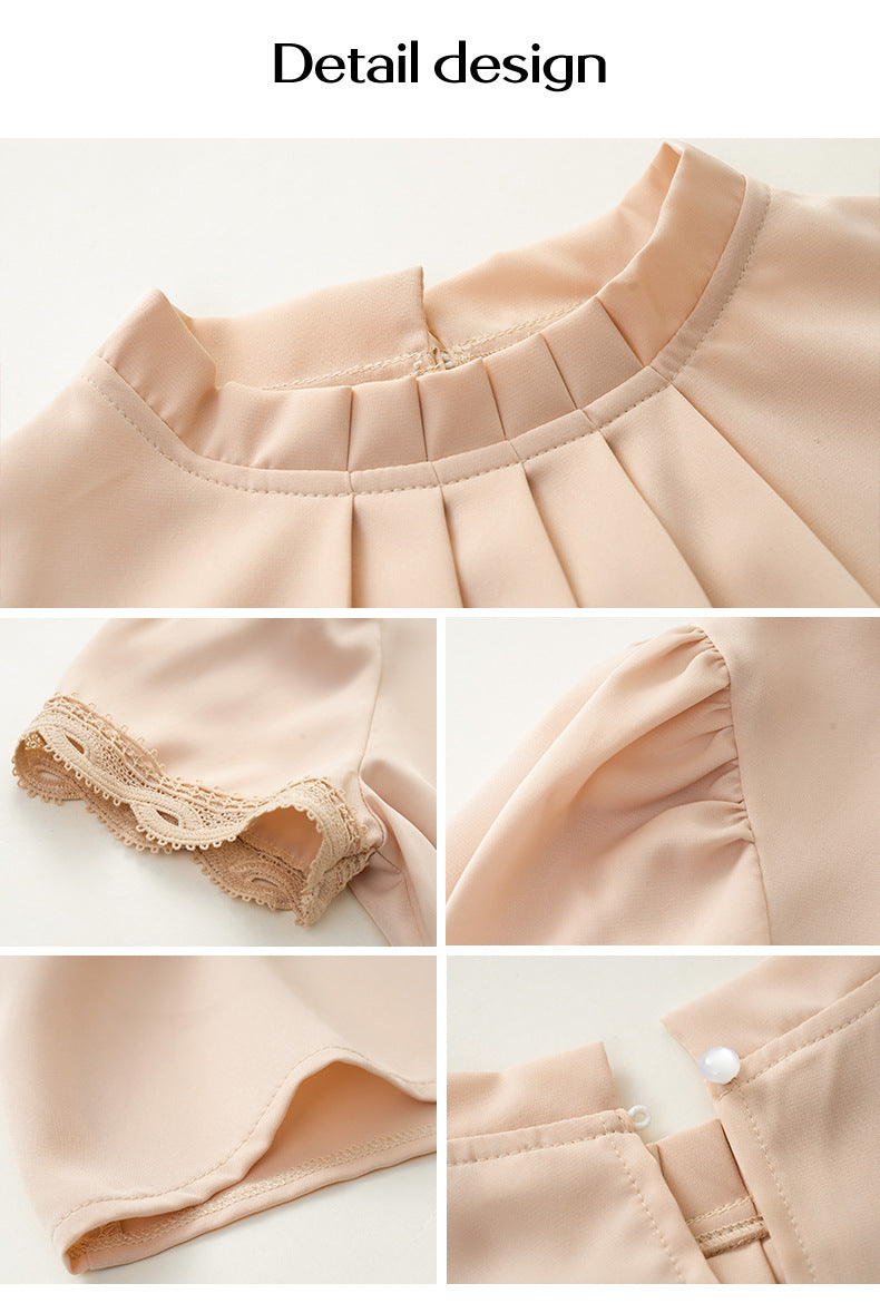 Adiffu Casual Solid Color Short-sleeved Top