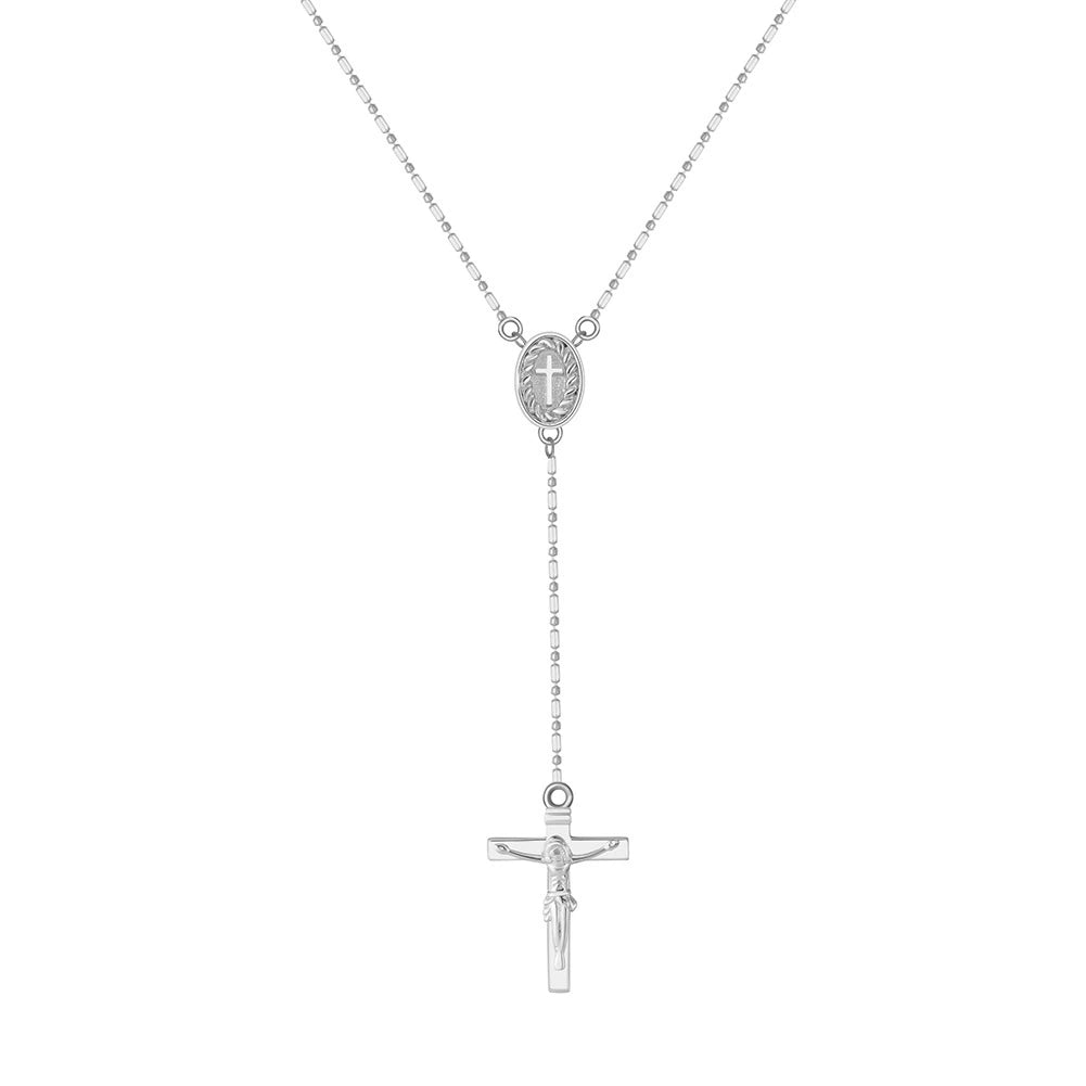 Nocturne Cross Necklace-S925 Sterling Silver