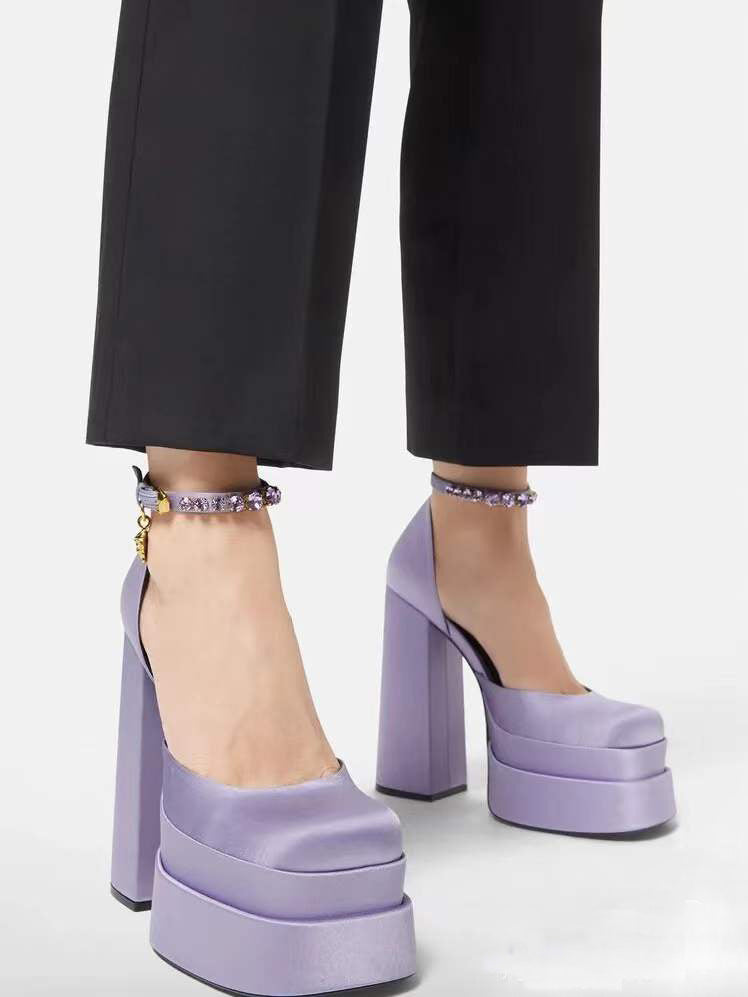 Adiffu Fashion Ankle Strap Pumps Chunky heels