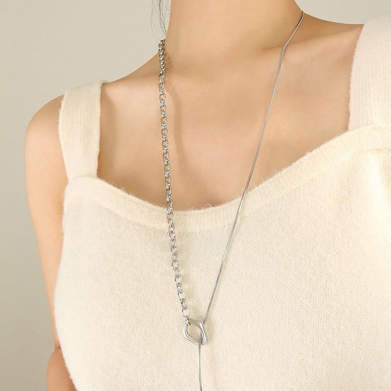 Adiffu Adjustable Length Sweater Necklace
