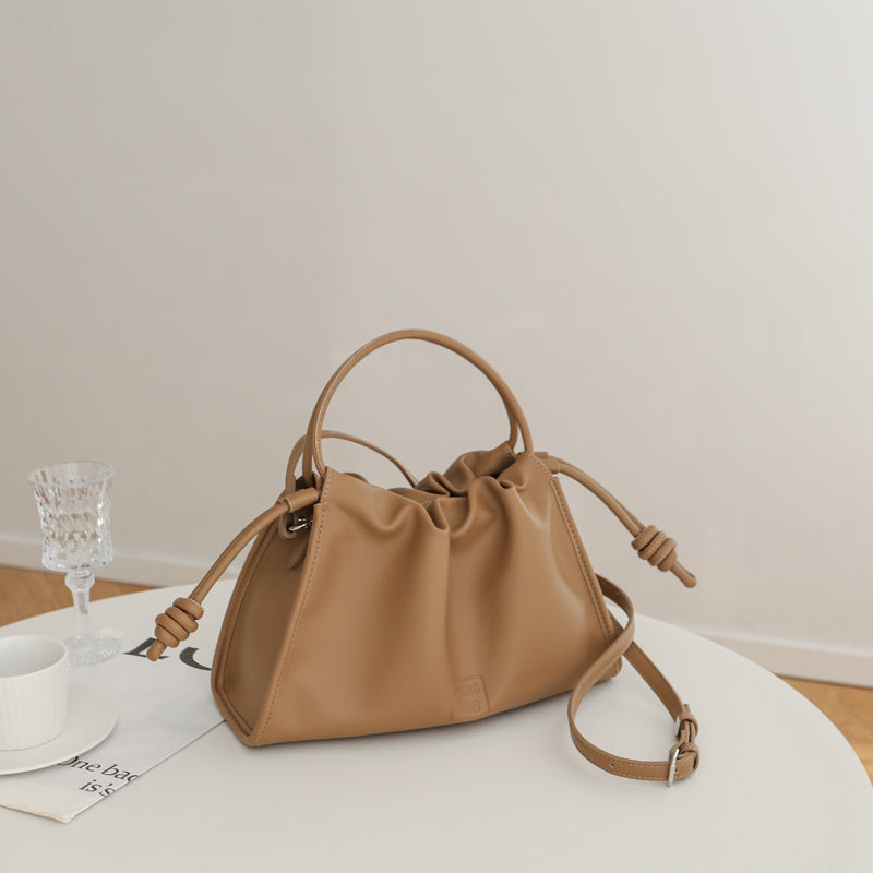 Adiffu Crossbody Pleated Cloud Tote