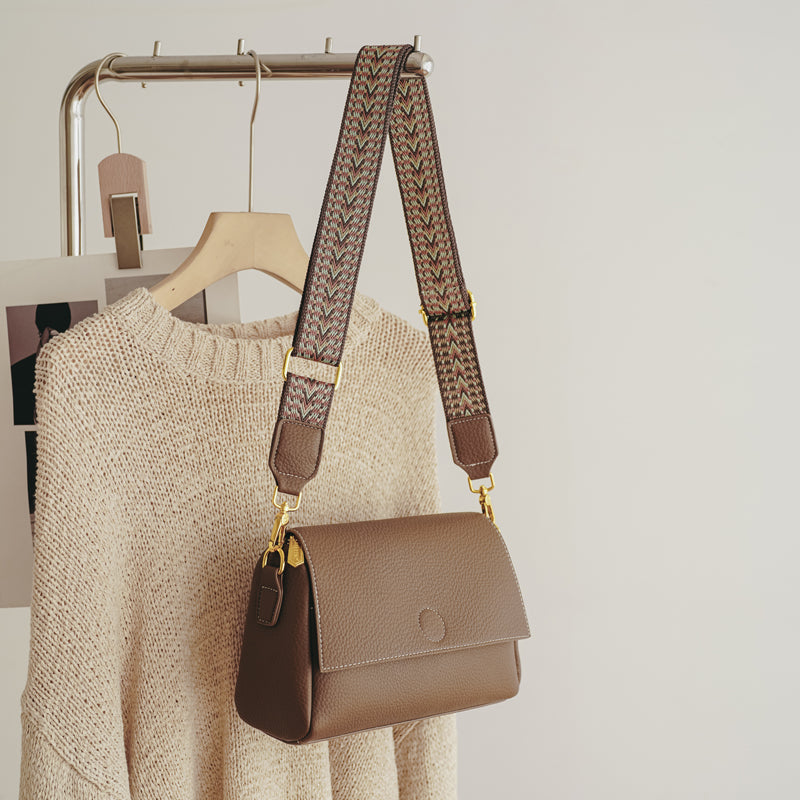 Adiffu Vintage Small Square Bag With Wide Strap Crossbody Bag