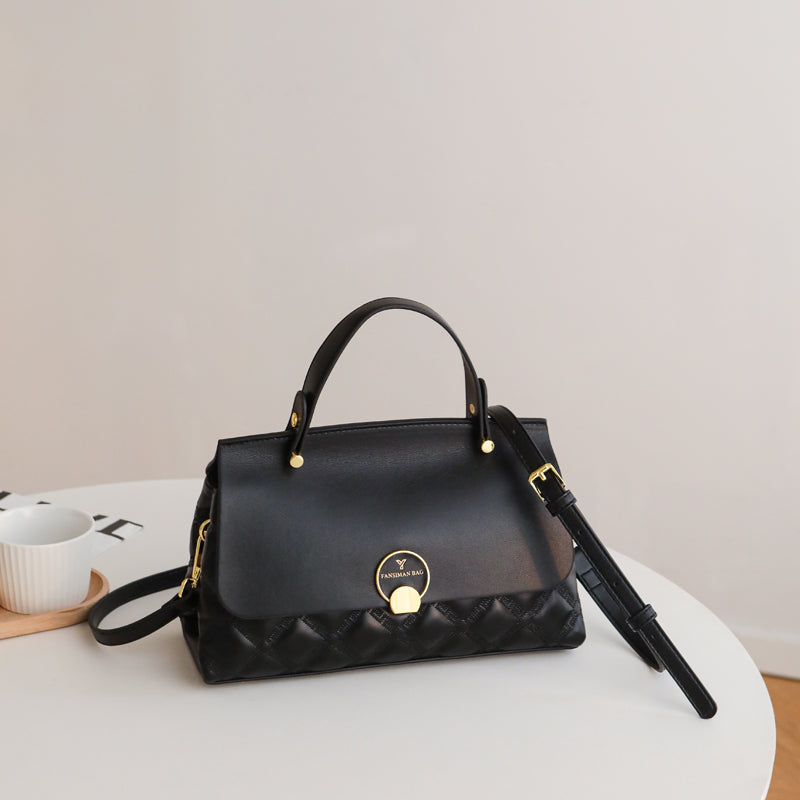 Large Capacity Diamond Texture Handbag For Women