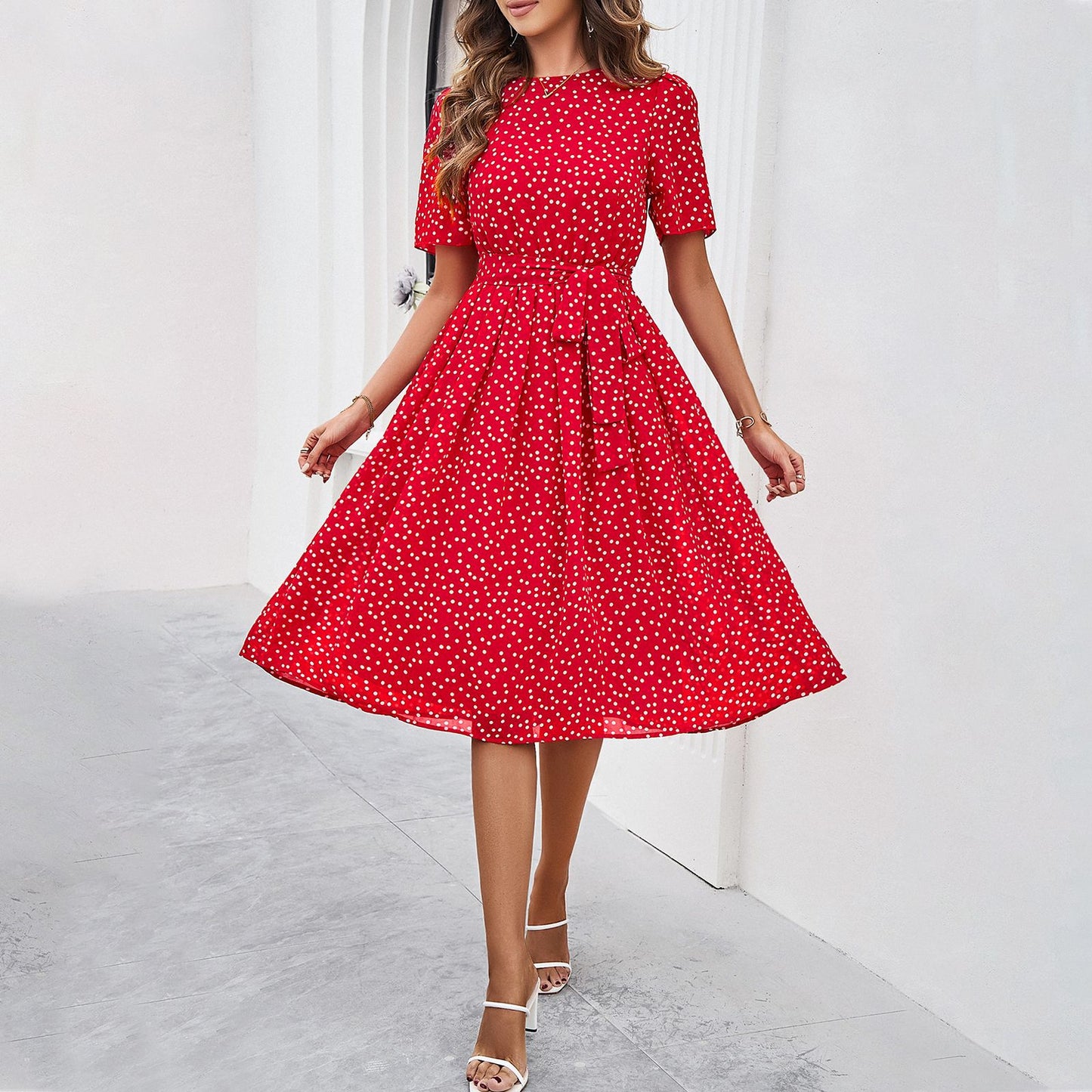 Summer Casual Polka Dot Print Dress