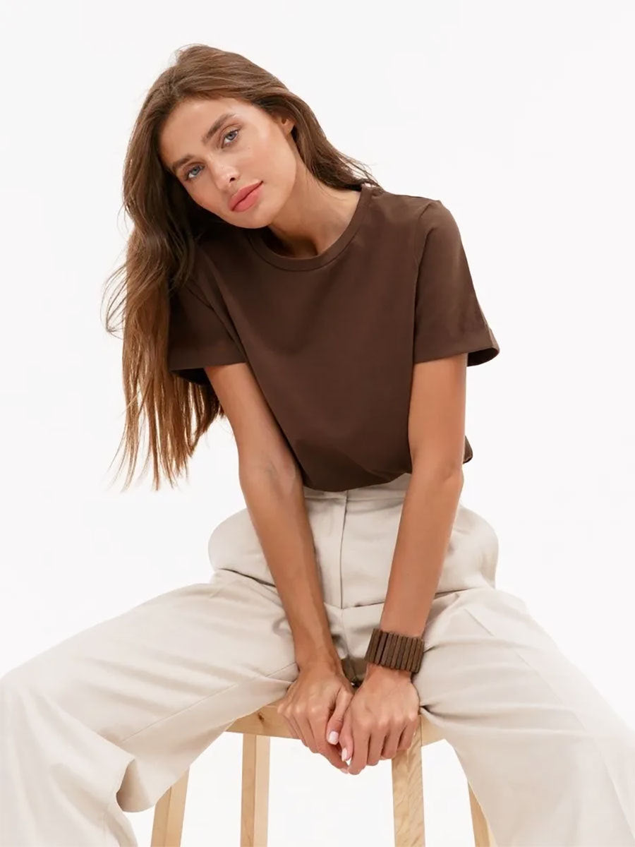 Adiffu Fashion Casual Crew Neck Short-sleeved T-shirt